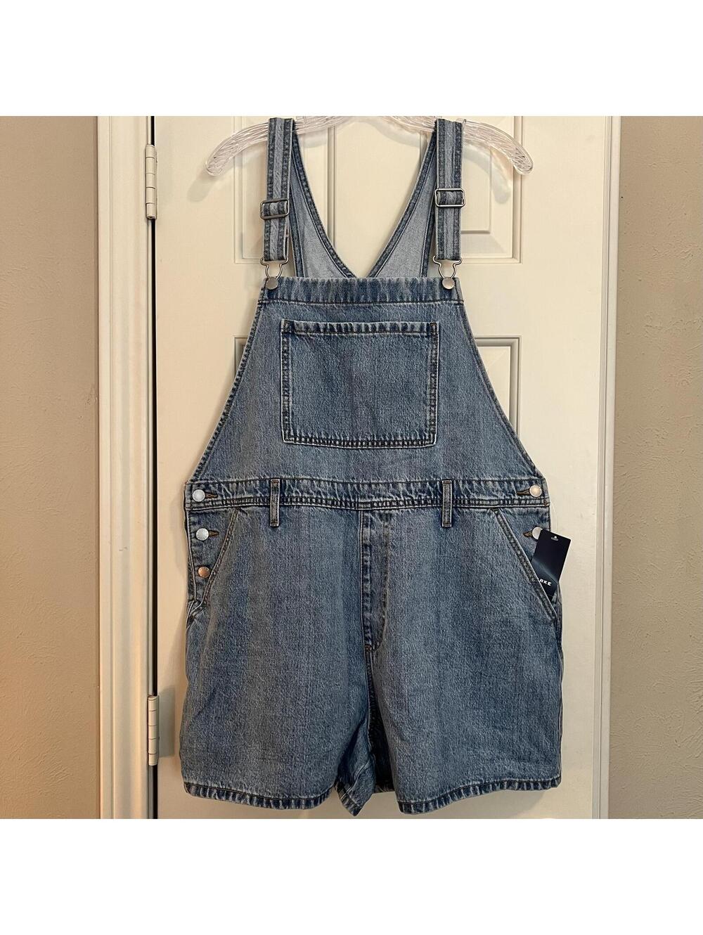 Parke x Target Women's Denim Shortalls XL/16 - Elevated Basics Cool Girl Varsity